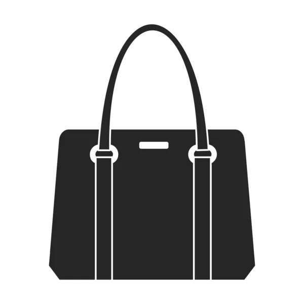 Borsa vettoriale icon.Black icona vettoriale isolato su sacchetto di sfondo bianco. — Vettoriale Stock