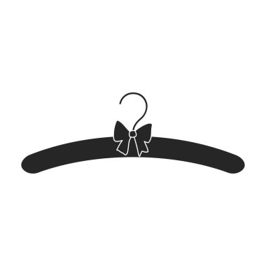 Askı vektör simgesi. Siyah vektör simgesi beyaz arkaplan askısında izole edildi.