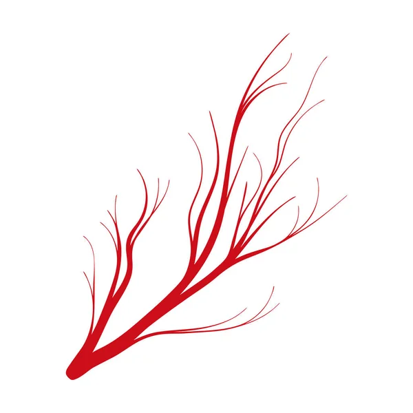 Vena di icona del cartone animato vettore umano. Illustrazione vettoriale arteria di sangue su sfondo bianco. Isolato cartone animato icona illustrazione della vena umana . — Vettoriale Stock