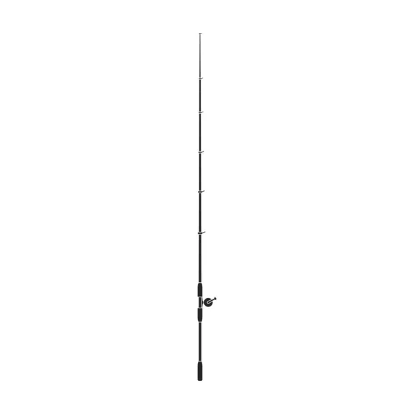 Icône de vecteur de canne à pêche Icône de vecteur noir isolé sur fond blanc canne à pêche. — Image vectorielle
