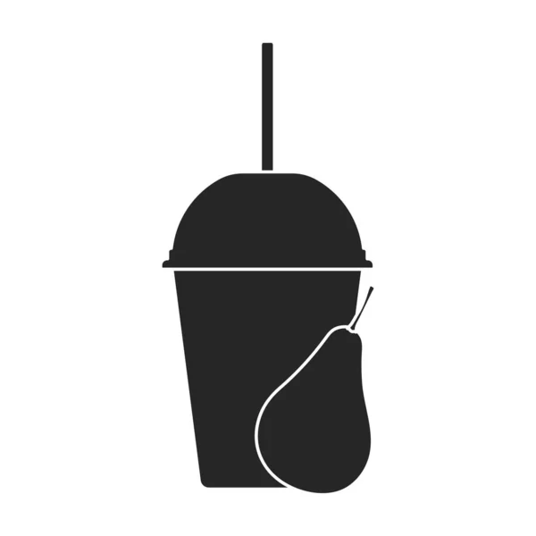 Batido de frutas icono de vector. Icono de vector negro aislado en batido de fruta de fondo blanco. — Archivo Imágenes Vectoriales