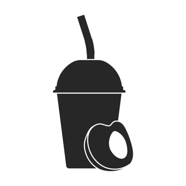 Ícone vetorial do smoothie do fruto icon.Black vetor isolado no smoothie branco do fruto do fundo. —  Vetores de Stock