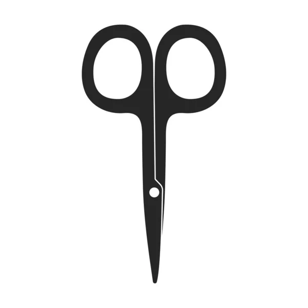 Nůžkový vektorový ikon.Černá vektorová ikona izolované na bílém pozadí nůžkový. — Stockový vektor