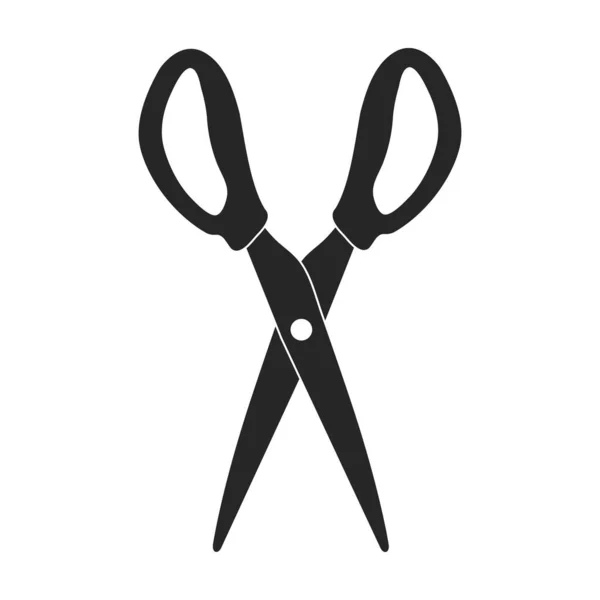 Nůžkový vektorový ikon.Černá vektorová ikona izolované na bílém pozadí nůžkový. — Stockový vektor