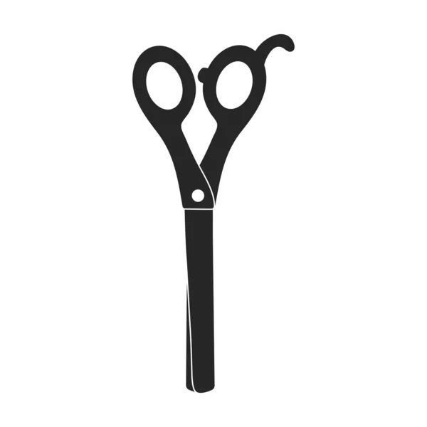 Scissor vector icon.Black vector icon isolated on white background scissor. — 스톡 벡터