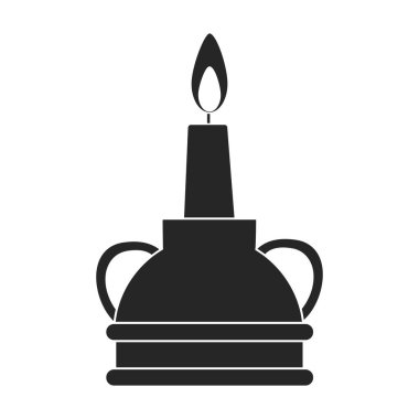 Fener vektör simgesi. Siyah vektör simgesi beyaz arka plan fenerinde izole edildi.