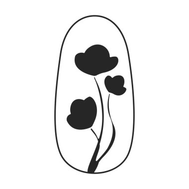 Manikür vektör simgesinin çivisi. Siyah vektör simgesi manikürün beyaz arka plan çivisinde izole edilmiş..