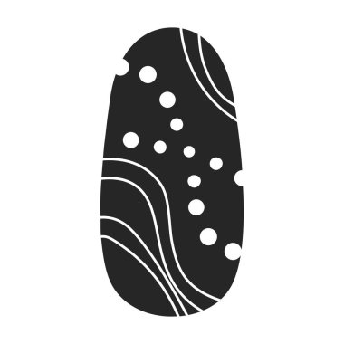 Manikür vektör simgesinin çivisi. Siyah vektör simgesi manikürün beyaz arka plan çivisinde izole edilmiş..