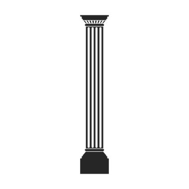 Sütun sütun vektör simgesi. Beyaz arkaplan sütunda siyah vektör simgesi izole edildi.