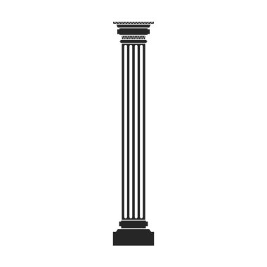 Sütun sütun vektör simgesi. Beyaz arkaplan sütunda siyah vektör simgesi izole edildi.