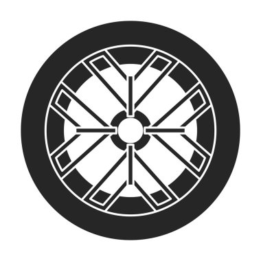 Tekerlekli araba vektör simgesi. Siyah vektör simgesi beyaz arka planda izole edilmiş..