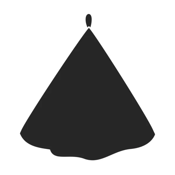 Toalla vector icon.Black icono de vector aislado en toalla de fondo blanco. — Archivo Imágenes Vectoriales