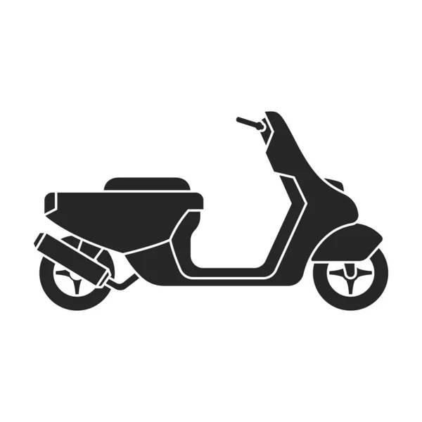 Motorkerékpár vektor ikon.Fekete vektor ikon elszigetelt fehér háttér motorkerékpár. — Stock Vector