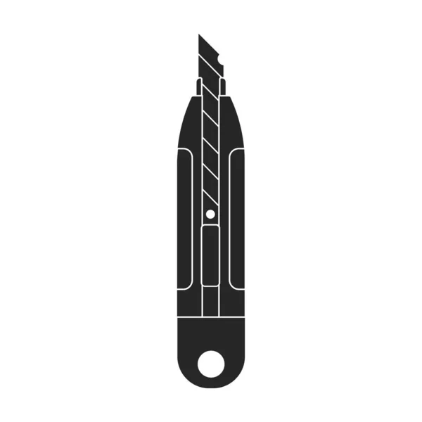 Schreibwarenmesser Vektor icon.Black Vektor icon isoliert auf weißem Hintergrund Schreibwarenmesser. — Stockvektor
