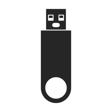 Flaş vektör simgesini kullan. Siyah vektör simgesi beyaz arkaplan sürücüsünde izole edildi.