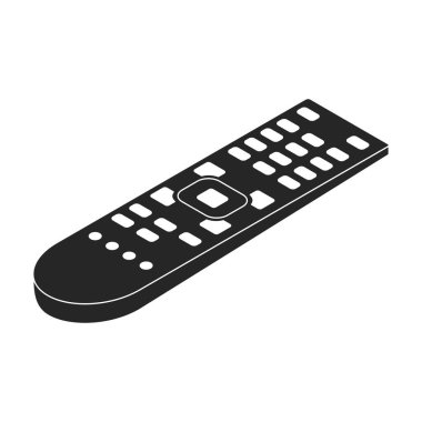 Uzaktan kumanda vektör simgesi. Siyah vektör simgesi beyaz arkaplan uzaktan kontrolünde izole edildi.