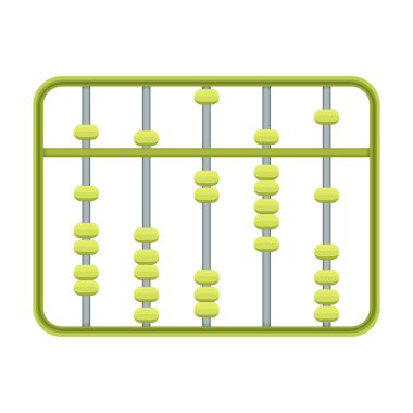 Abaküs vektör karikatür simgesi. Beyaz arkaplana güvenmek için vektör illüstrasyon aracı. İzole edilmiş abaküs çizim simgesi, .