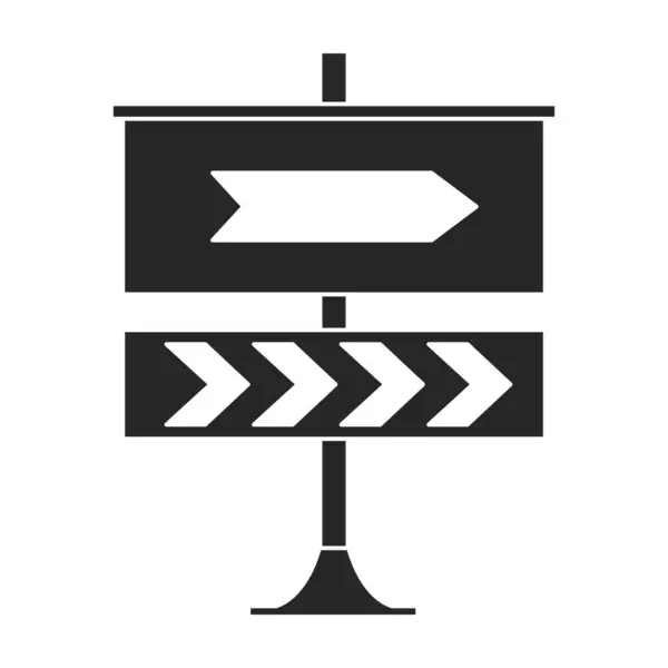 Señal de tráfico icono de vector icon.Black signo de carretera icono aislado sobre fondo blanco . — Archivo Imágenes Vectoriales