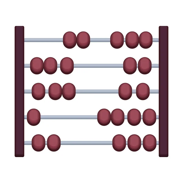 Ícone de desenho animado vetor Abacus. Ferramenta de ilustração vetorial para contar com fundo branco. Ícone de ilustração de desenhos animados isolado do ábaco, . —  Vetores de Stock