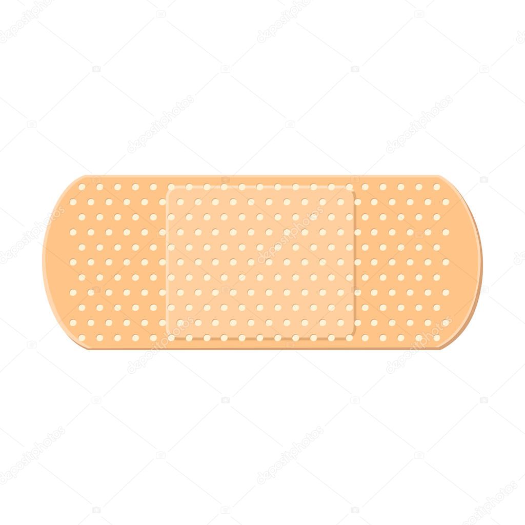 Bandage vector cartoon logo. Vector illustration bandage on white background. Isolated cartoon illustration icon of band .