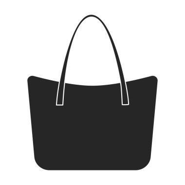 Torba vektör simgesi. Siyah vektör simgesi beyaz arkaplan çantasına izole edildi.