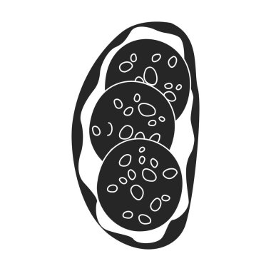 Sandviç vektör simgesi. Siyah vektör simgesi beyaz arkaplan sandviçi üzerinde izole edildi.