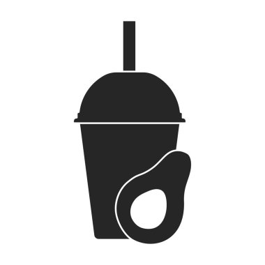 Meyve Smoothie vektör simgesi. Siyah vektör simgesi beyaz arkaplan meyve smoothie üzerinde izole edildi.