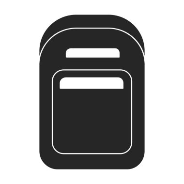 Posta kutusu vektör simgesi. Siyah vektör simgesi beyaz arkaplan posta kutusunda izole edildi.