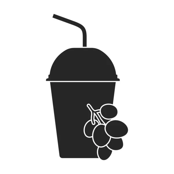 Ícone vetorial do smoothie do fruto icon.Black vetor isolado no smoothie branco do fruto do fundo. —  Vetores de Stock