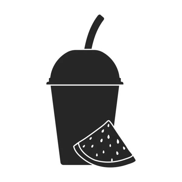 Ícone vetorial do smoothie do fruto icon.Black vetor isolado no smoothie branco do fruto do fundo. —  Vetores de Stock