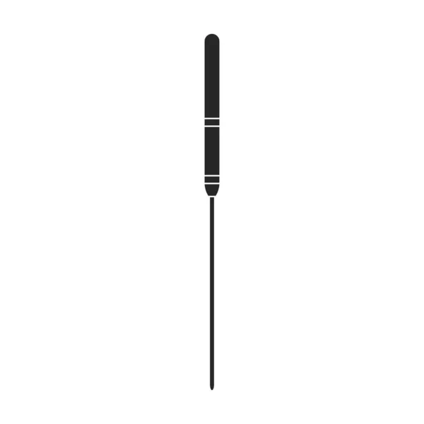 Vector de caña de pescar icon.Black icono del vector aislado en fondo blanco caña de pescar. — Vector de stock