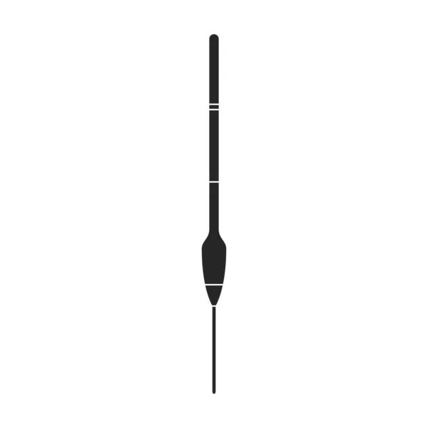Fishing rod vector icon.Black vector icon isolated on white background fishing rod. — Stock Vector