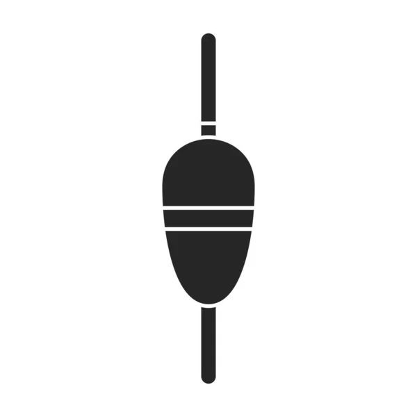 Fiskespö vektor ikon.Svart vektor ikon isolerad på vit bakgrund fiskespö. — Stock vektor