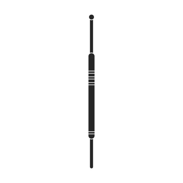 Icône de vecteur de canne à pêche Icône de vecteur noir isolé sur fond blanc canne à pêche. — Image vectorielle