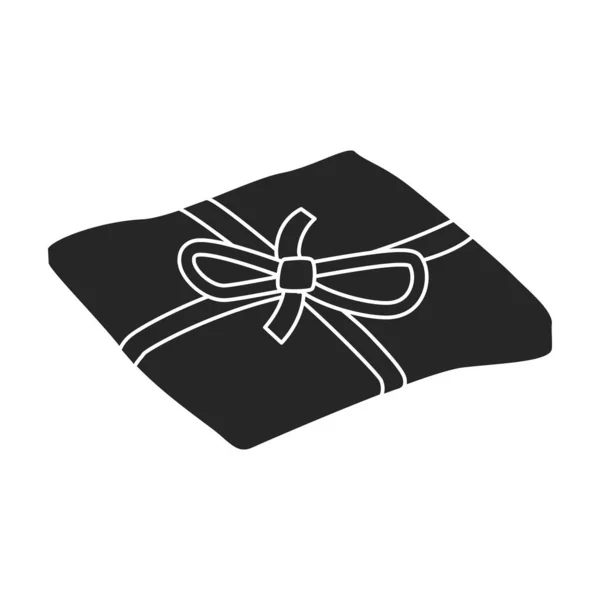 Handdoek vector icon.Black vector pictogram geïsoleerd op witte achtergrond handdoek. — Stockvector