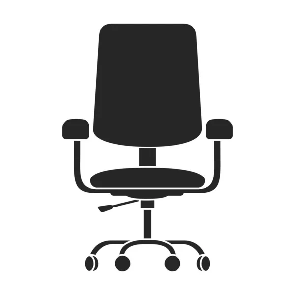Stoel van meubilair vector icon.Black vector pictogram geïsoleerd op witte achtergrond stoel van meubilair . — Stockvector