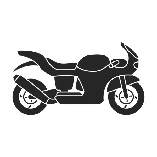 Motorcycle vector icon.Black vector icon isolated on white background motorcycle. — Stock Vector