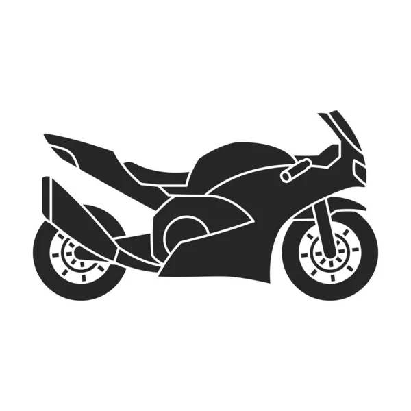 Μοτοσικλέτα διάνυσμα εικονίδιο μαύρο διάνυσμα απομονώνονται σε λευκό φόντο μοτοσικλέτας. — Διανυσματικό Αρχείο