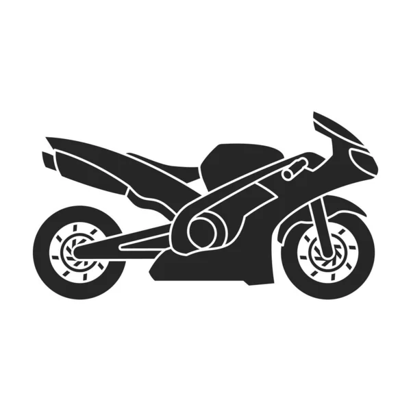 Icono del vector de la motocicleta icon.Black aislado en motocicleta de fondo blanco. — Vector de stock