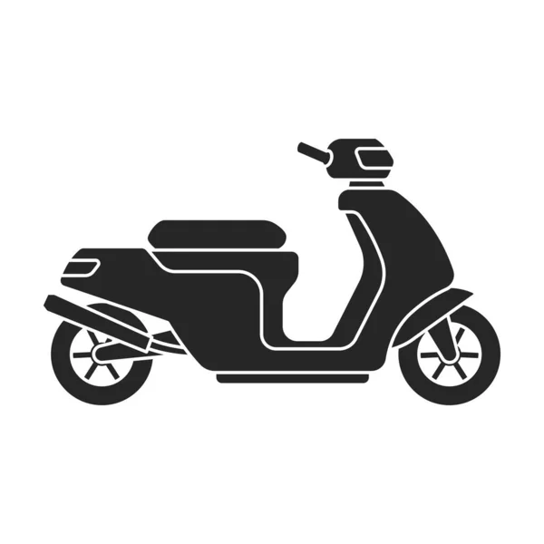 Motorcycle vector icon.Black vector icon isolated on white background motorcycle. — Stock Vector