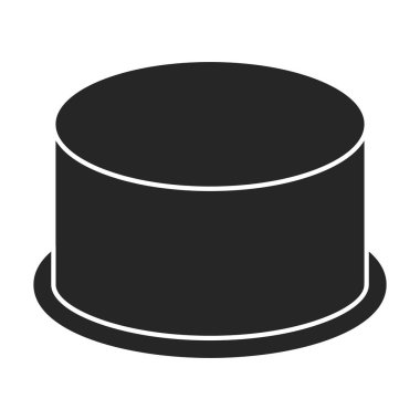 Cap şişe vektör simgesi. Siyah vektör simgesi beyaz arka plan kapağında izole edilmiş..