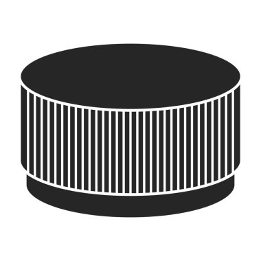 Cap şişe vektör simgesi. Siyah vektör simgesi beyaz arka plan kapağında izole edilmiş..