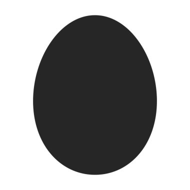 Yarı yumurta vektör ikonu. Beyaz arkaplanda siyah vektör simgesi yarım yumurta.