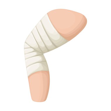 Sargı vektörü karikatür simgesi. Beyaz arkaplanda vektör illüstrasyon bandı. İzole edilmiş karikatür bandaj çizimi simgesi .