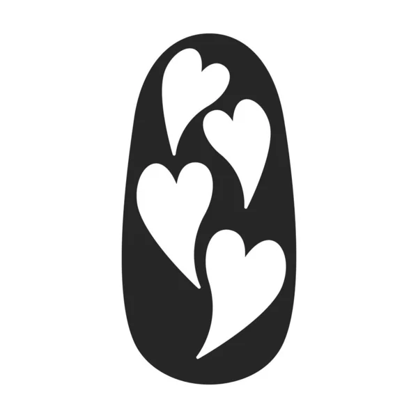 Chiodo di manicure icona vettoriale. Icona vettoriale nera isolata su sfondo bianco chiodo di manicure. — Vettoriale Stock