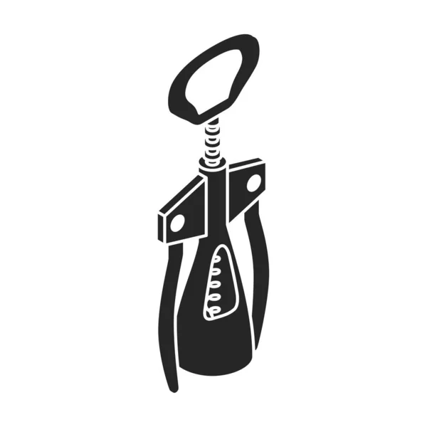 Bottle opener isometric vector icon.Black vector icon isolated on white background bottle opener. — 스톡 벡터