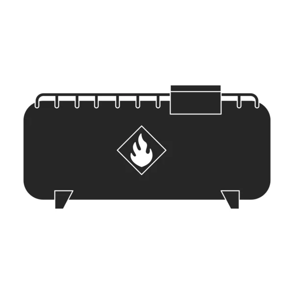 Gasflaschenvektor schwarzes Symbol. Vektorillustration lpg auf weißem Hintergrund. Isolierte schwarze Abbildung der Gasflasche. — Stockvektor