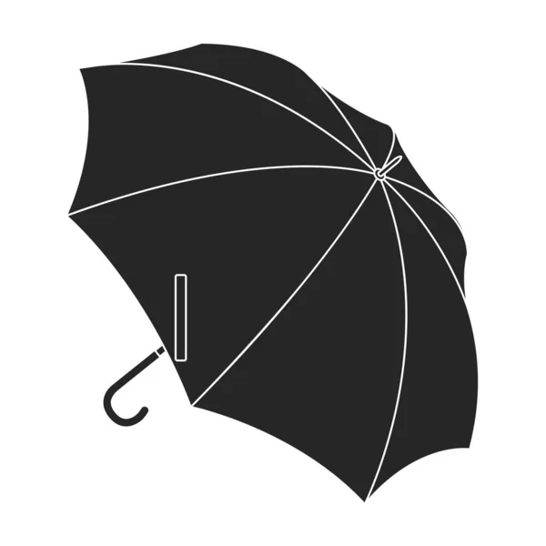 Icône vecteur parapluie. Icône vectorielle noire isolée sur fond blanc parapluie. — Image vectorielle