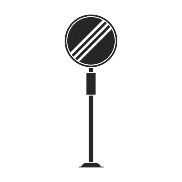 Señal de tráfico icono de vector icon.Black signo de carretera icono aislado sobre fondo blanco . — Vector de stock