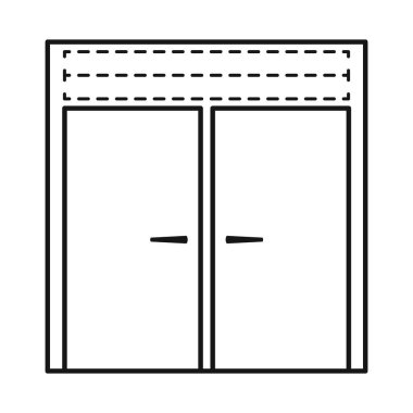 Buzdolabı ve dondurucu logosunun vektör çizimi. Stok için buzdolabı ve buzdolabı vektör simgesi web ögesi.